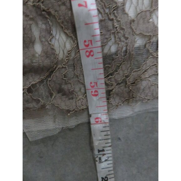 TADASHI Shoji Medallion Lace Two Tone White Cream  Mermaid Cut Formal Gown Dress - Picture 8 of 9